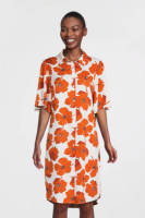Another-Label gebloemde blousejurk Nasma wit/ rood