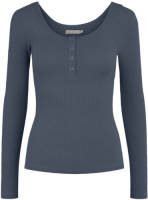 PIECES ribgebreide longsleeve met biologisch katoen zwart