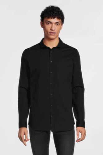 Purewhite regular fit overhemd black