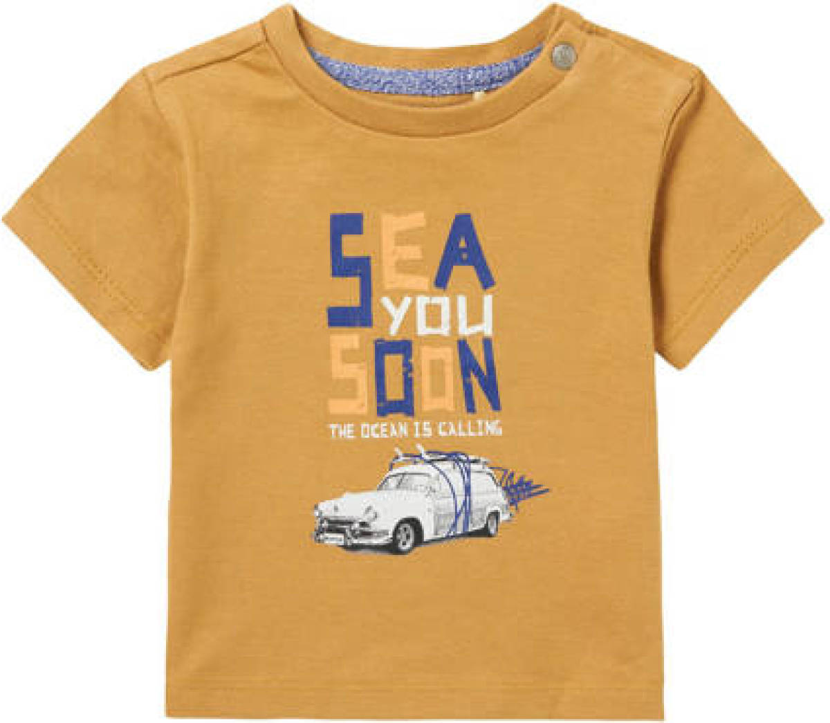 Noppies baby T-shirt Mio met tekst camel