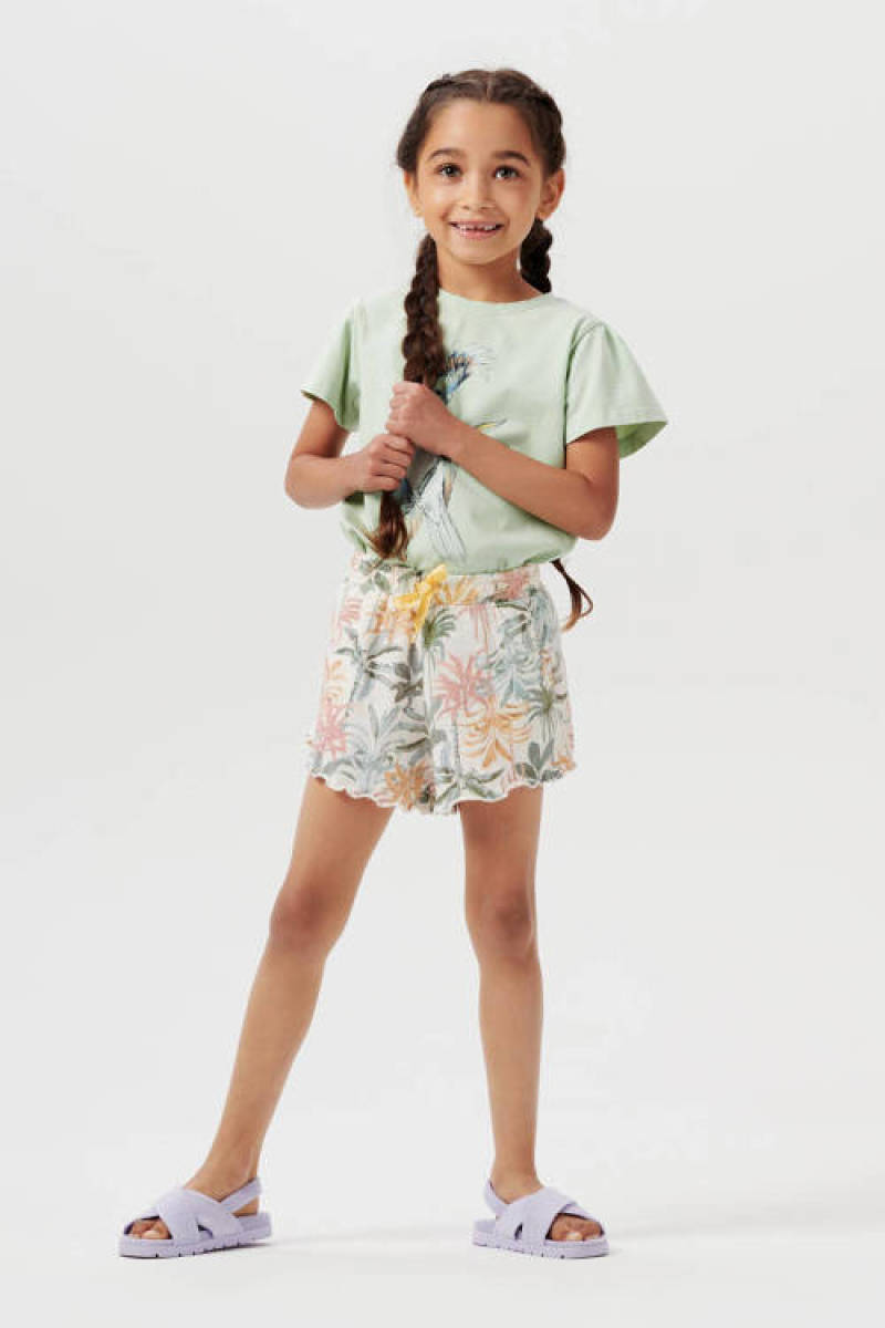 Noppies short Patterson met all over print ecru