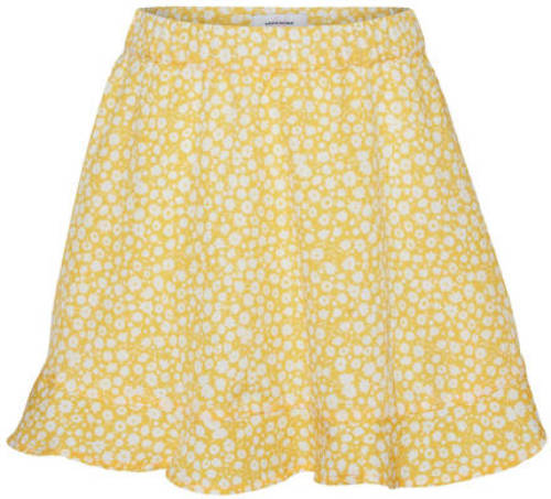 VERO MODA GIRL gebloemde rok VMBLANCA geel/wit