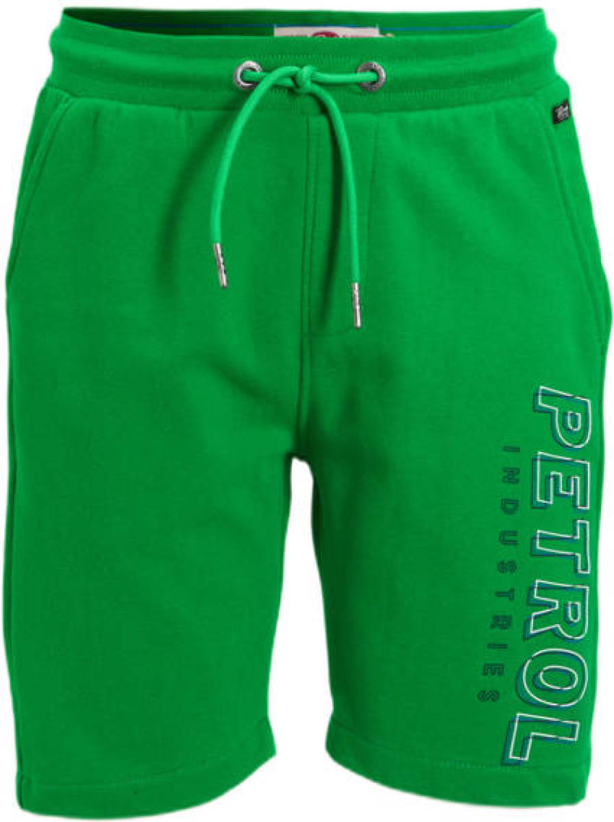Petrol Industries sweatshort met logo grasgroen