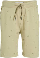 Petrol Industries sweatshort met all over print groenzand