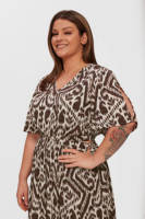 Miljuschka by Wehkamp cut out midi jurk bruin