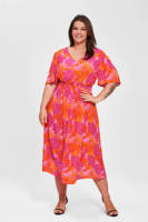 Miljuschka by Wehkamp cut out midi jurk roze
