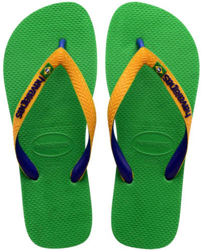 Havaianas Brasil Mix teenslippers groen/geel