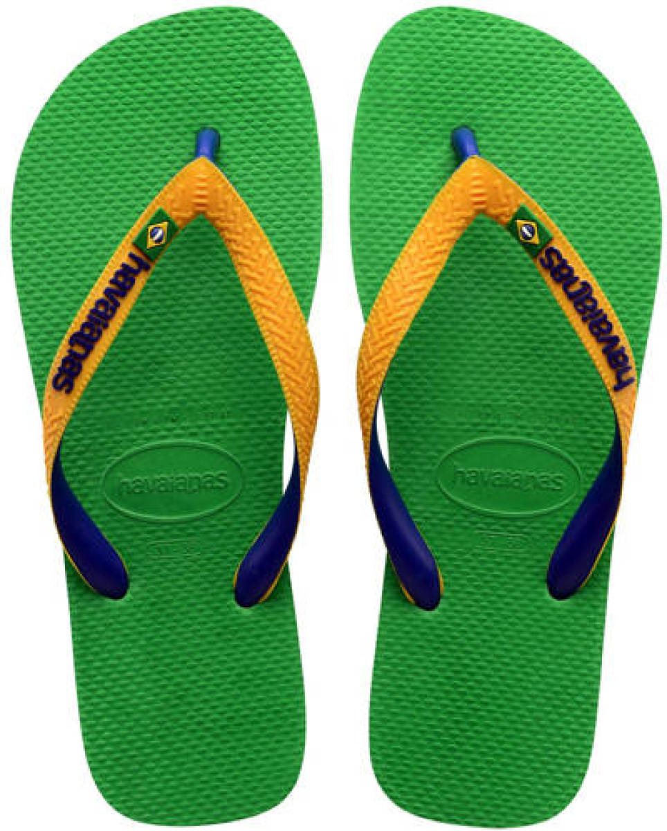 Havaianas Brasil Mix teenslippers groen/geel