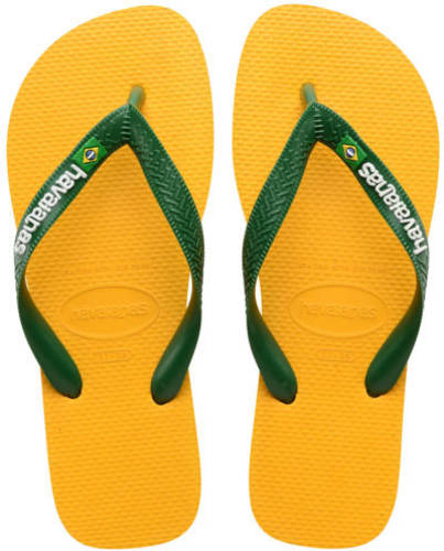 Havaianas Brasil Logo teenslippers geel/groen
