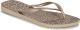 Havaianas Slim Animals teenslippers met panterprint goud