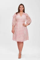 Miljuschka by Wehkamp wikkeljurk met print roze
