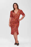 Miljuschka by Wehkamp mesh jurk met dierenprint