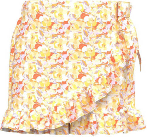 NAME IT KIDS skort NKFVINAYA van gerecycled polyester lichtgeel/oranje