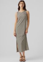 AWARE by VERO MODA gestreepte jurk VMFIONA ecru/zwart
