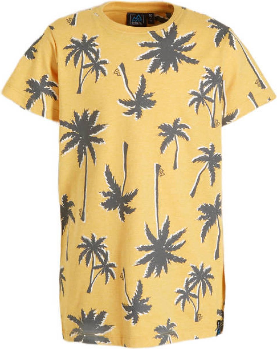 29FT T-shirt met all over print geel
