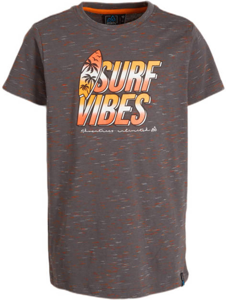 29FT T-shirt met tekstopdruk donkergrijs