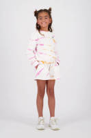 Vingino gestreepte loose fit short Resa wit/roze/oranje