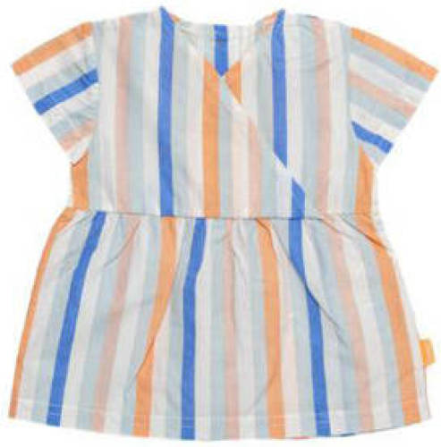 Bess baby gestreept T-shirt blauw/oranje/groen/wit