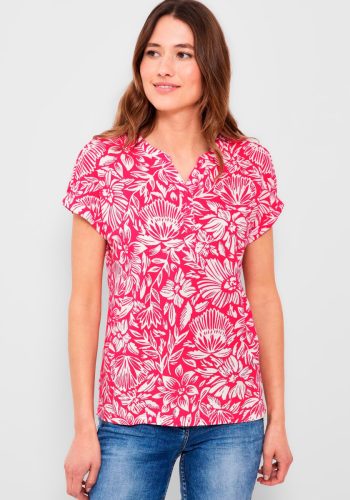 CECIL gebloemde top roze/wit