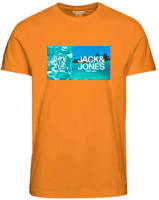 Jack & Jones JUNIOR T-shirt JORBOOSTER met printopdruk oranje