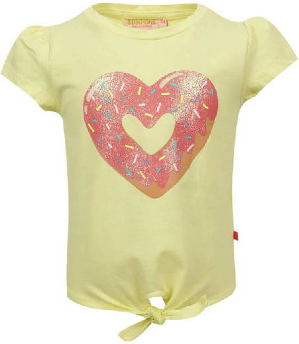 Someone T-shirt Suus met printopdruk geel