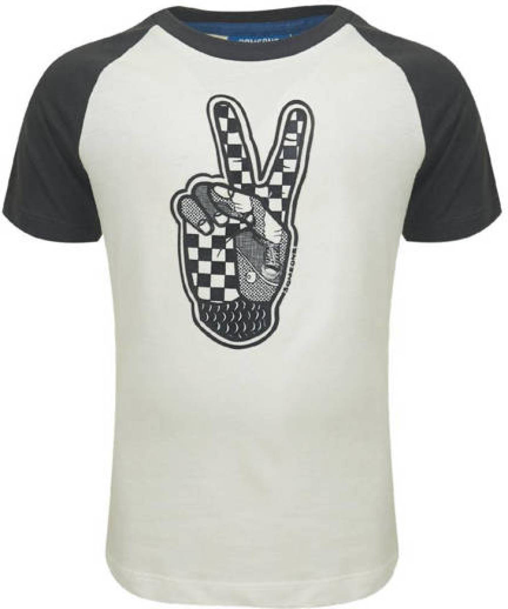 Someone T-shirt Brick met printopdruk ecru/zwart