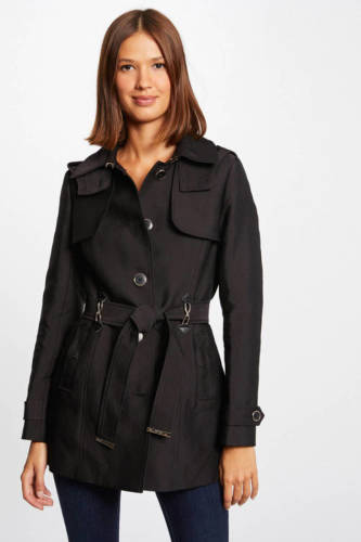 Morgan trenchcoat zomer met ceintuur zwart