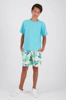 Vingino gebloemde regular fit short Rabbani wit/blauw/groen