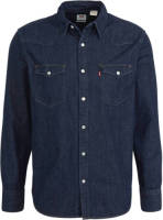 Levi's regular fit denim overhemd donkerblauw