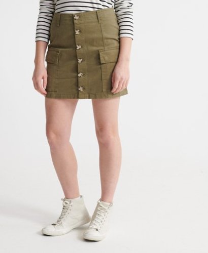 Superdry Vrouwen Alchemy Cargo Minirok Groen Grootte: 36