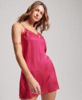 Superdry Vrouwen Satijnen Minicami-jurk Roze Grootte: 44