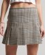 Superdry Female Vintage Tweed Minirok met Plooien Beige Grootte: 44