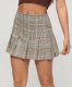 Superdry Female Vintage Tweed Minirok met Plooien Beige Grootte: 44