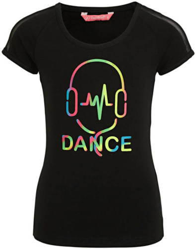 Papillon sport t-shirt zwart/multi