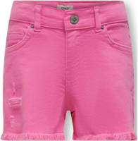KIDS Only GIRL short KOGROBYN met slijtage felroze