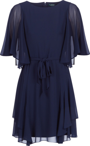 Korte Jurk Lauren Ralph Lauren  NAVY-3/4 SLEEVE-DAY DRESS