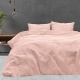 Sleeptime Dekbedovertrek Velvet Uni - Super Zacht - Incl. Knoopsluiting en Kussenslopen - Roze - 1-persoons 140 x 220 cm + 1 sloop