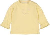 Quapi newborn baby longsleeve QSANJANB met tekst en ruches geel
