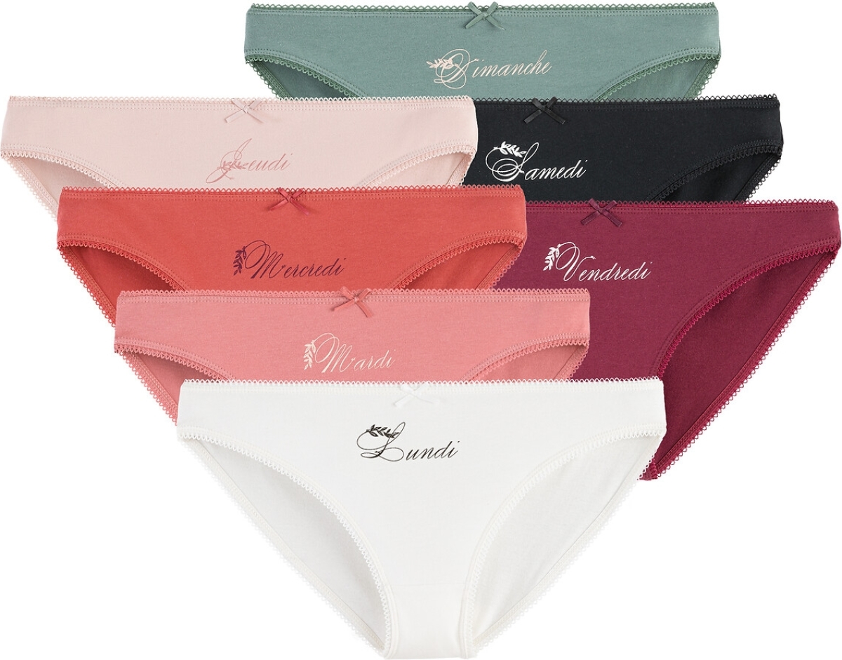 La Redoute Collections Set van 7 slips, katoen