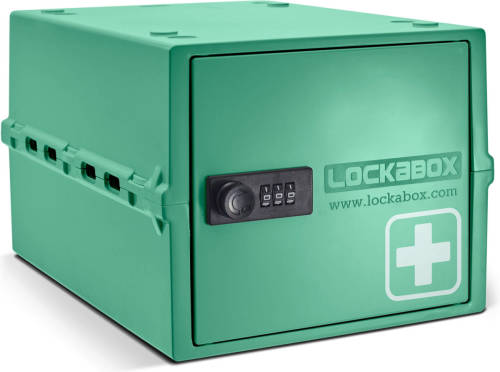 Lockabox One™ Afsluitbare Medicijnkast - Opbergbox met Cijferslot - Groen