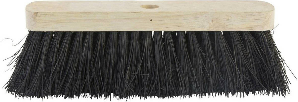 Betra Bezemkop binnen/buiten - zwart - FSC hout/natuurvezel - 40 cm - Bezem