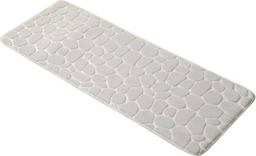 4Goodz Pebbles Traagschuim Douchemat Dubbele wasbak - 120x45 cm - Creme