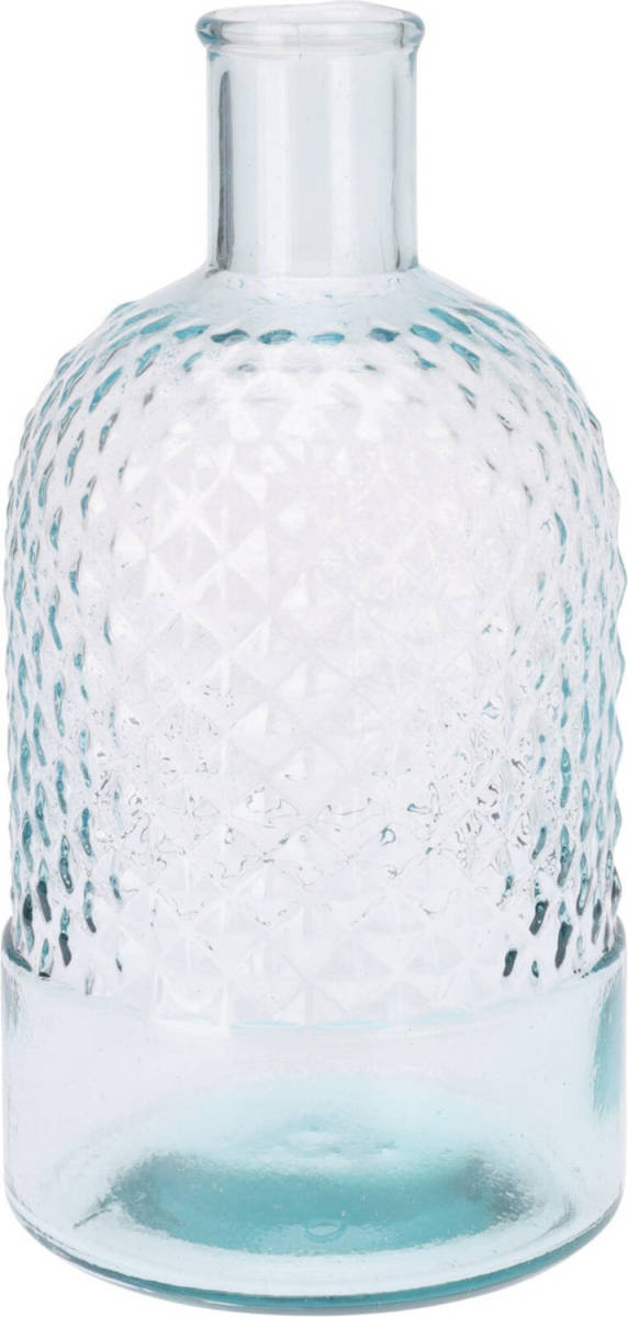 H&S Collection Bloemenvaas Salerno - Gerecycled glas - transparant - D12 x H23 cm - Vazen