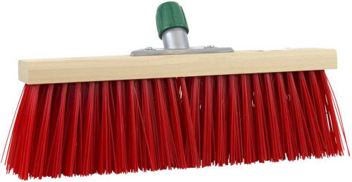 Betra Bezemkop buiten - rood - FSC hout/kunstvezel - 40 cm - Bezem