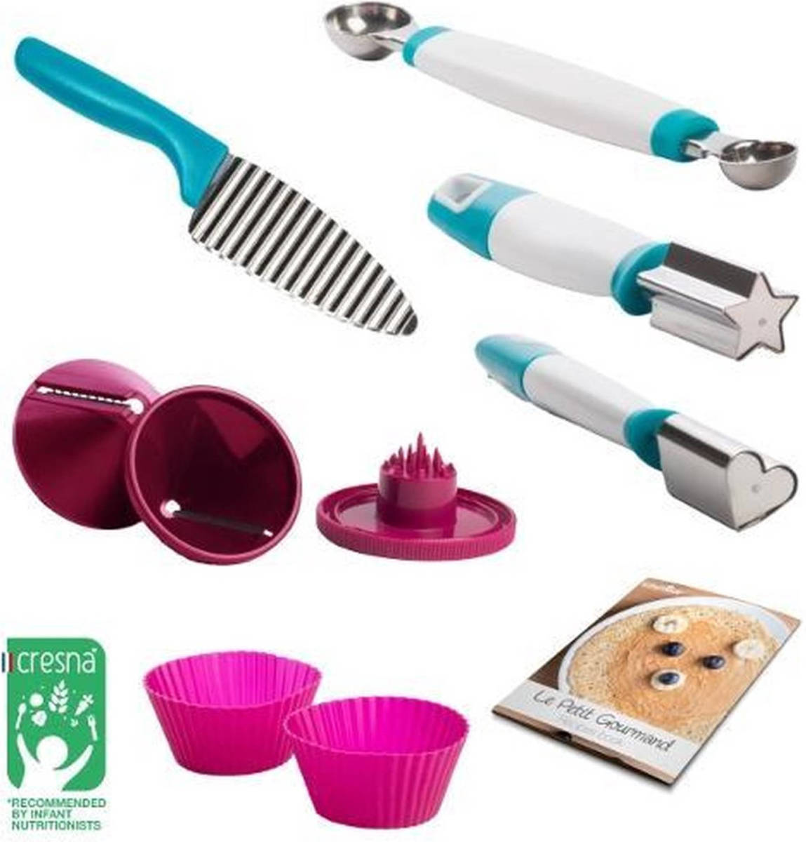 Babymoov ""Petit Gourmand"" messenset + Receptenboekje
