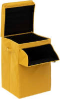 4Goodz Wasmand Stapelbaar met stortklep 65 liter - stof Mosterdgeel