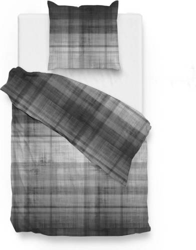 Zo Home Dekbedovertrek Flanel Marley - ink black 140x200/220cm