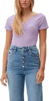 Q/S designed by T-shirt met gebogen rand