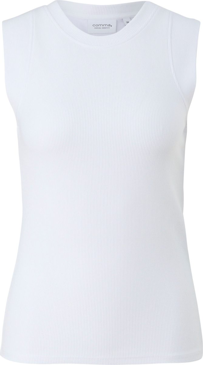 comma T-shirt in geribde look