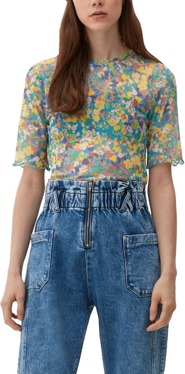 Q/S designed by T-shirt met een mooi motief